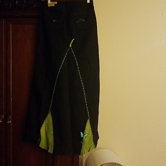 GUC Tommy Hillfiger jeans leather and denim skirt - Picture 2 of 6